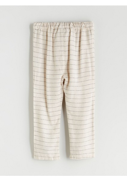 Yeni Sezon Beli Lastikli Çizgili Erkek Bebek Pantolon modelleri