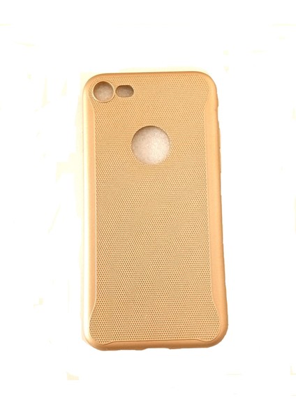 ESLIFETECH26AKSESUAR Iphone 7 Uyumlu Rubber Silikon Kılıf-Tırtıklı Taban- Gold