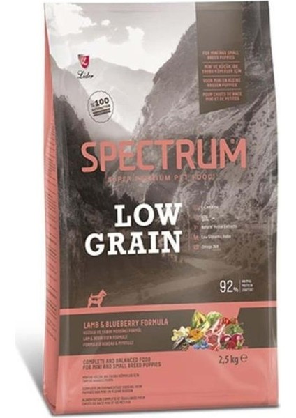 Spectrum Düşük Tahıllı Kuzulu ve Yaban Mersinli Küçük Irk Yavru Köpek Maması 2.5 kg - SPL-001 - Petshopundan