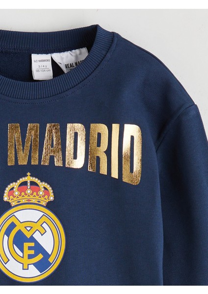 Yeni Sezon Bisiklet Yaka Real Madrid Baskılı Erkek Çocuk Sweatshirt fiyatları