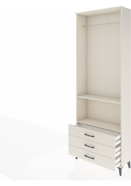 Arges Dolap 2 Raflı 3 Çekmeceli Tek Askılı 88X30X243 Aytaşı-Aytaşı fırsatları