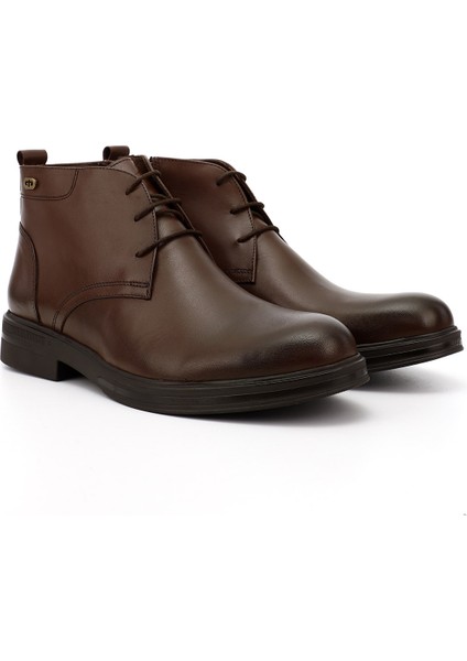 Erkek Kahverengi Fermuarlı Hakiki Deri Klasik Bot fiyatları