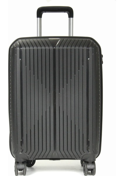 Grnd 10728 Pp Carmılla- Büyük + Orta + Kabin Boy Valiz / Bavul Seti - Siyah fırsatları