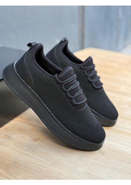 Erkek Siyah Spor Ayakkabı Rahat Giyim