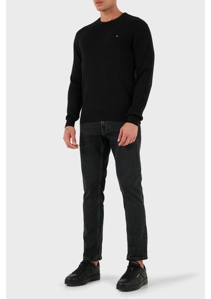 Pamuk ve Kaşmir Karışımlı Regular Fit Bisiklet Yaka Kazak Erkek Kazak MW0MW40449 Bds fiyatları