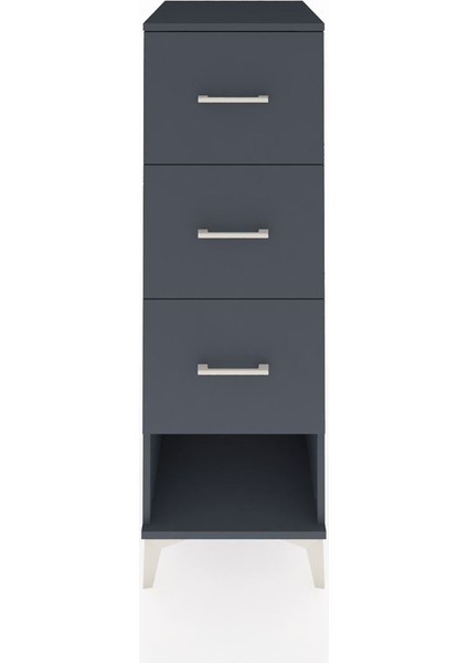 Kronos Dolap 3 Çekmeceli 44X59X134 Antrasit-Antrasit