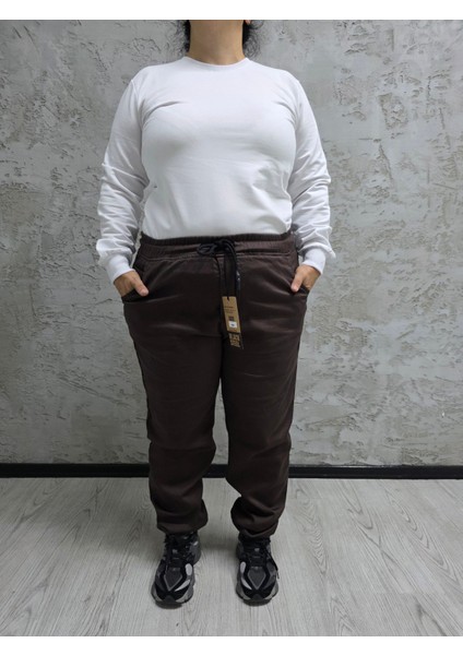 QKBYN-15000-BATTAL Beden Bayan Lastikli Pantolon