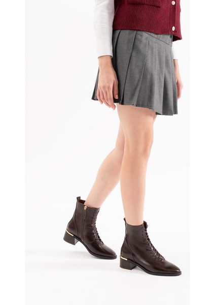 Tilda Kahverengi Deri Kadın Bot fiyatları