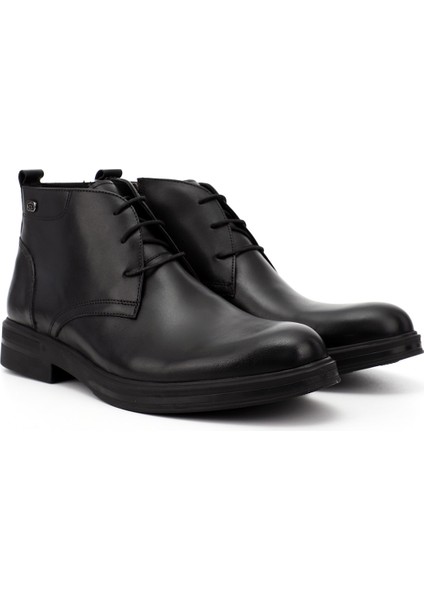 Erkek Siyah Fermuarlı Hakiki Deri Klasik Bot fiyatları