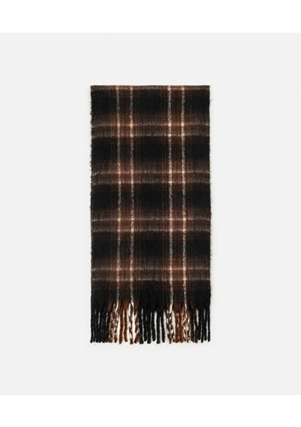 Püsküllü Ekose Desen Atkı IW6250067020074