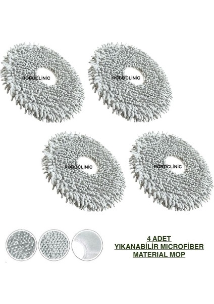 Roborock Qrevo Pro Yedek Mop 4 Adet