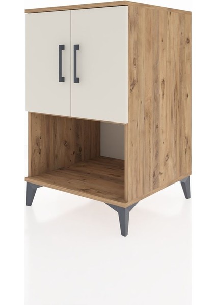 Kronos Komodin 2 Raflı 2 Kapaklı 60X59X96 Çam-Aytaşı modelleri