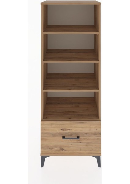 Hyperion Dolap 4 Raflı Tek Çekmeceli 60X44X163 Çam-Çam