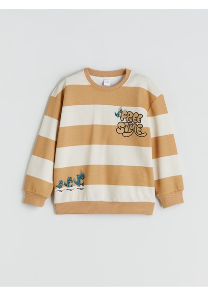 Yeni Sezon Bisiklet Yaka Baskılı Erkek Çocuk Sweatshirt fiyatları