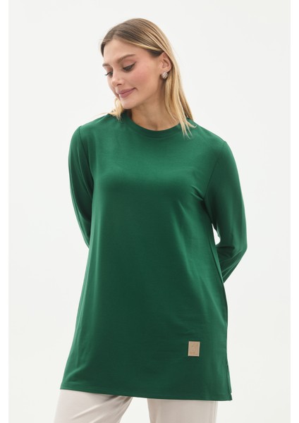 Kristal Bisiklet Yaka Armalı Uzun Tunik fiyatları