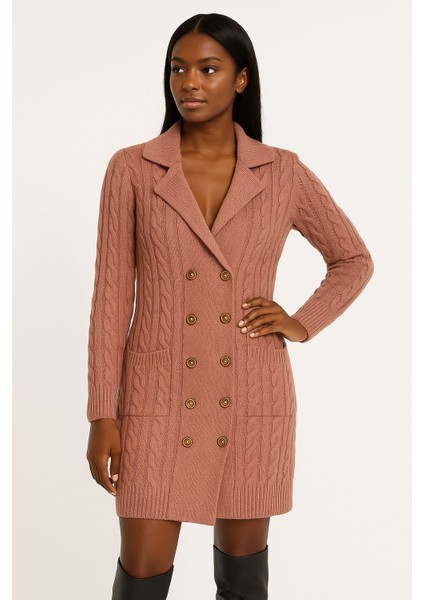 Triko Kruvaze Hırka Elbise