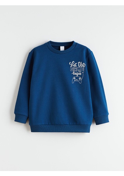 Yeni Sezon Baskılı Erkek Çocuk Sweatshirt 2'li modelleri