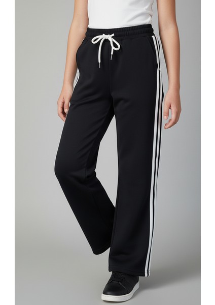 Yanları Çift Şeritli Kız Çocuk Eşofman Altı