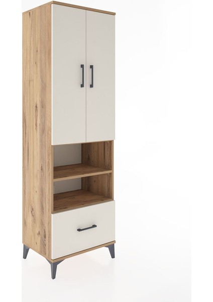 Hyperion Dolap 5 Raflı Tek Çekmeceli 2 Kapaklı 60X44X195 Çam-Aytaşı fiyatları
