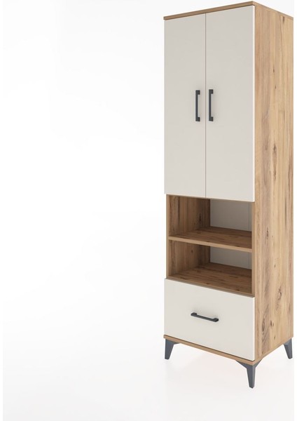 Hyperion Dolap 5 Raflı Tek Çekmeceli 2 Kapaklı 60X44X195 Çam-Aytaşı modelleri
