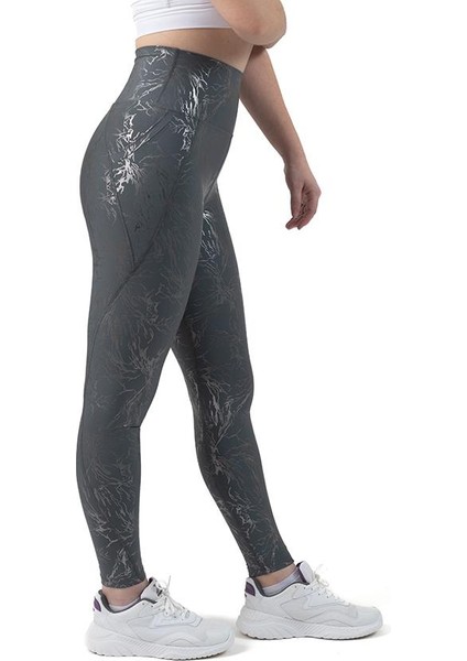 Glitter Yüksek Bel Cepli Spor Tayt modelleri