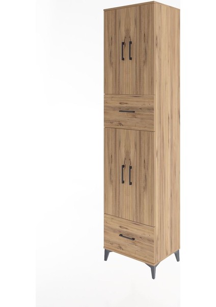 Hyperion Dolap 4 Raflı 2 Çekmeceli 4 Kapaklı 60X44X243 Çam-Çam modelleri
