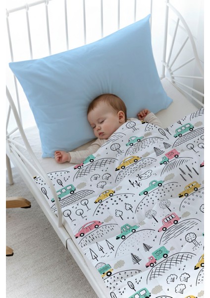 Organik Baskılı Bebek (100X150 Cm) Yorgan Seti - Iconic Serisi - Arabalar fiyatları