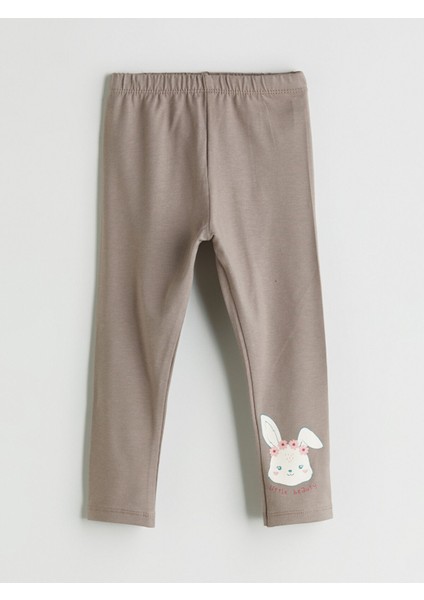 Yeni Sezon Beli Lastikli Baskılı Kız Bebek Tayt 2'li fiyatları