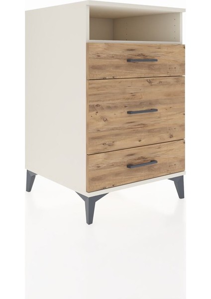 Kronos Komodin Tek Raflı 3 Çekmeceli 60X59X96 Aytaşı-Çam fiyatları