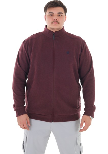 Erkek Büyük Beden 122-158 Kilo Arası Için Uygun Pamuklu Geniş Kalıp Dik Yaka Fermuarlı Sweat Mont fiyatları