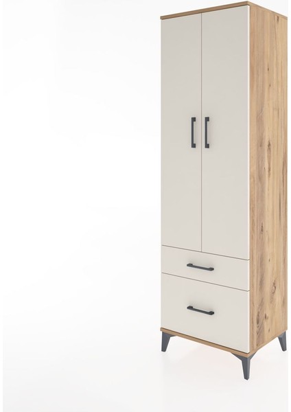 Hyperion Dolap 2 Raflı 2 Çekmeceli Tek Askılı 60X44X195 Çam-Aytaşı modelleri