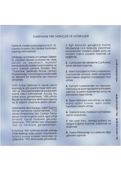 Türkiye Cumhuriyeti Darphane Para Seti - 2008 modelleri