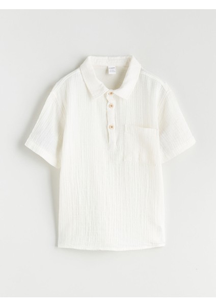 Yeni Sezon Kısa Kollu Cepli Erkek Çocuk Gömlek