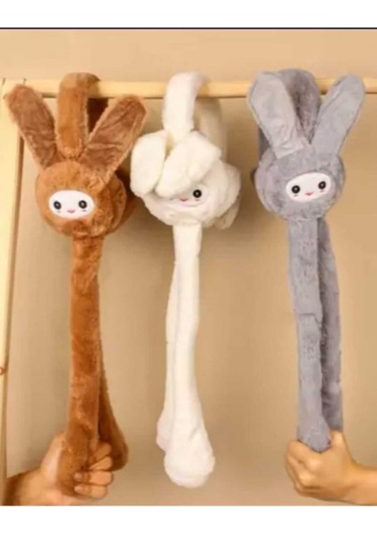 3-12 Yaş Sesli Oynar Kulaklı Kışlık Tavşan Zıp Zıp Kulaklık Peluş Kulaklık Kız Çocuk Kulaklık modelleri