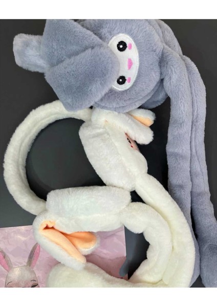 3-12 Yaş Sesli Oynar Kulaklı Kışlık Tavşan Zıp Zıp Kulaklık Peluş Kulaklık Kız Çocuk Kulaklık fırsatları