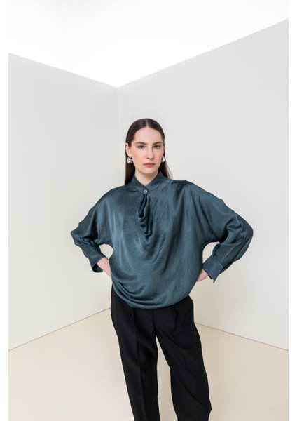 Drapeli Yaka Bluz 26W10837