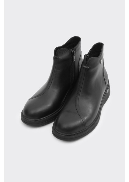 Hakiki Deri Dolgu Taban Fermuarlı Kadın Bot fiyatları