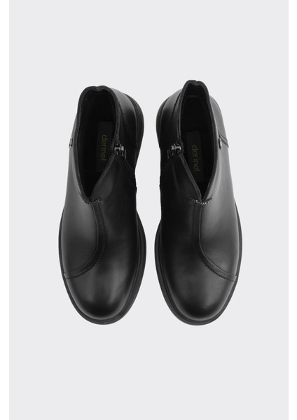 Hakiki Deri Dolgu Taban Fermuarlı Kadın Bot modelleri