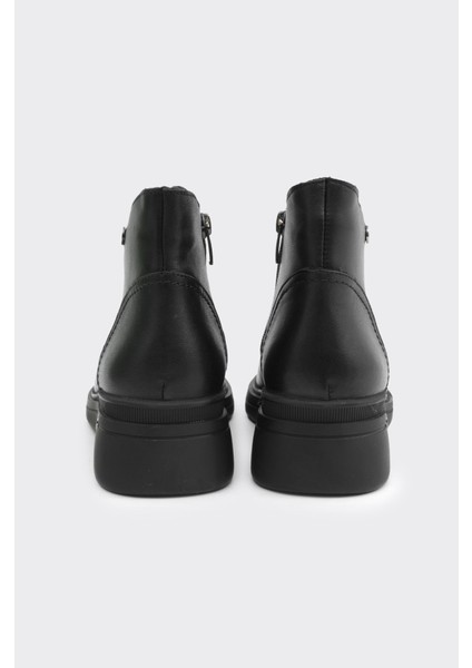 Hakiki Deri Dolgu Taban Fermuarlı Kadın Bot fırsatları