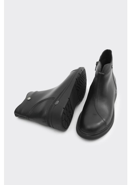 Hakiki Deri Dolgu Taban Fermuarlı Kadın Bot indirimleri