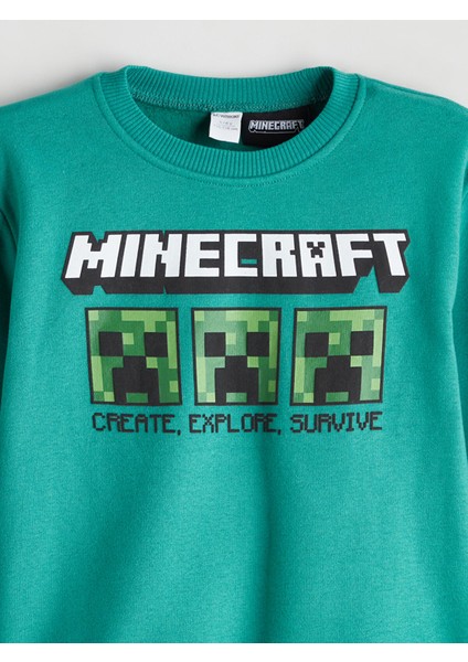 Yeni Sezon Bisiklet Yaka Minecraft Baskılı Erkek Çocuk Kalın Sweatshirt fiyatları