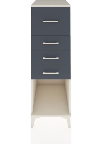 Kronos Dolap 4 Çekmeceli 44X59X134 Aytaşı-Antrasit
