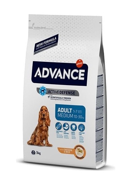 Adult Medium Tavuklu Orta Irk Yetişkin Köpek Maması 3 kg - Petshopundan