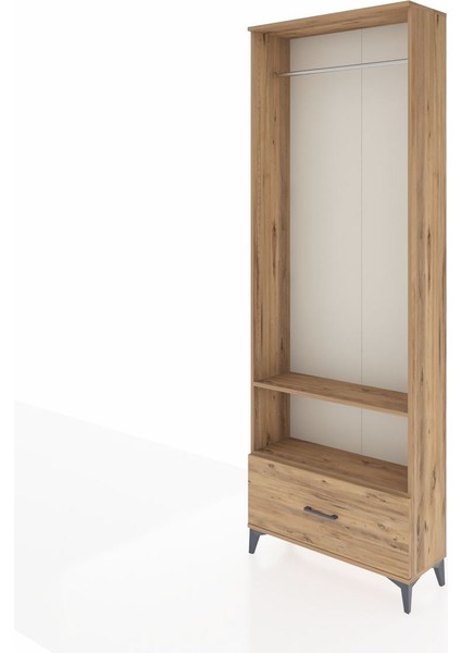 Arges Dolap 2 Raflı Tek Çekmeceli Tek Askılı 88X30X243 Çam-Çam modelleri