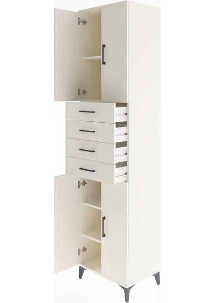 Hyperion Dolap 4 Raflı 4 Çekmeceli 4 Kapaklı 60X44X243 Aytaşı-Aytaşı fırsatları