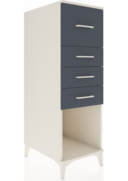 Kronos Dolap 4 Çekmeceli 44X59X134 Aytaşı-Antrasit fiyatları