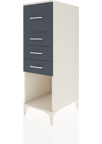 Kronos Dolap 4 Çekmeceli 44X59X134 Aytaşı-Antrasit modelleri