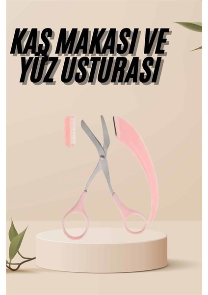 Wizard Kavisli Kaş Kirpik Düzeltici Bıyık Alma Taraklı Kaş Makası Yüz Bakım Seti Makas fiyatları