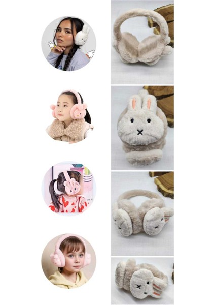 1 Adet Tavşan Model Kışlık Kulaklık Peluş Kulaklık Çocuk Peluş Kulaklık Kız Çocuk Kulaklık