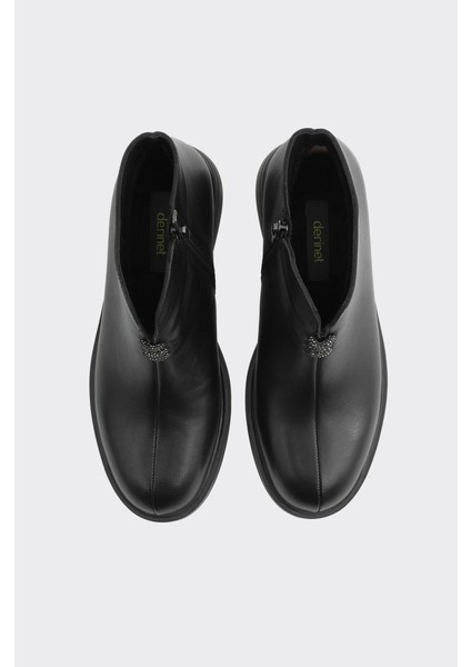 Hakiki Deri Dolgu Taban Fermuarlı Kadın Bot modelleri